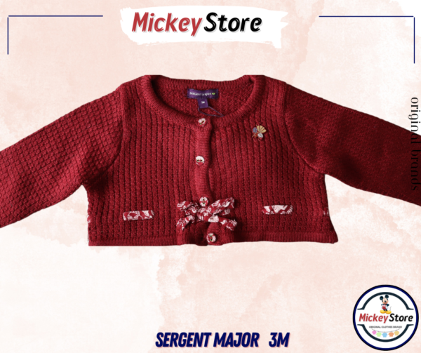 بوليرو بناتي 👀 sergent major brand👌 مقاس: من 0 الى 3 شهور ميكيى استور
